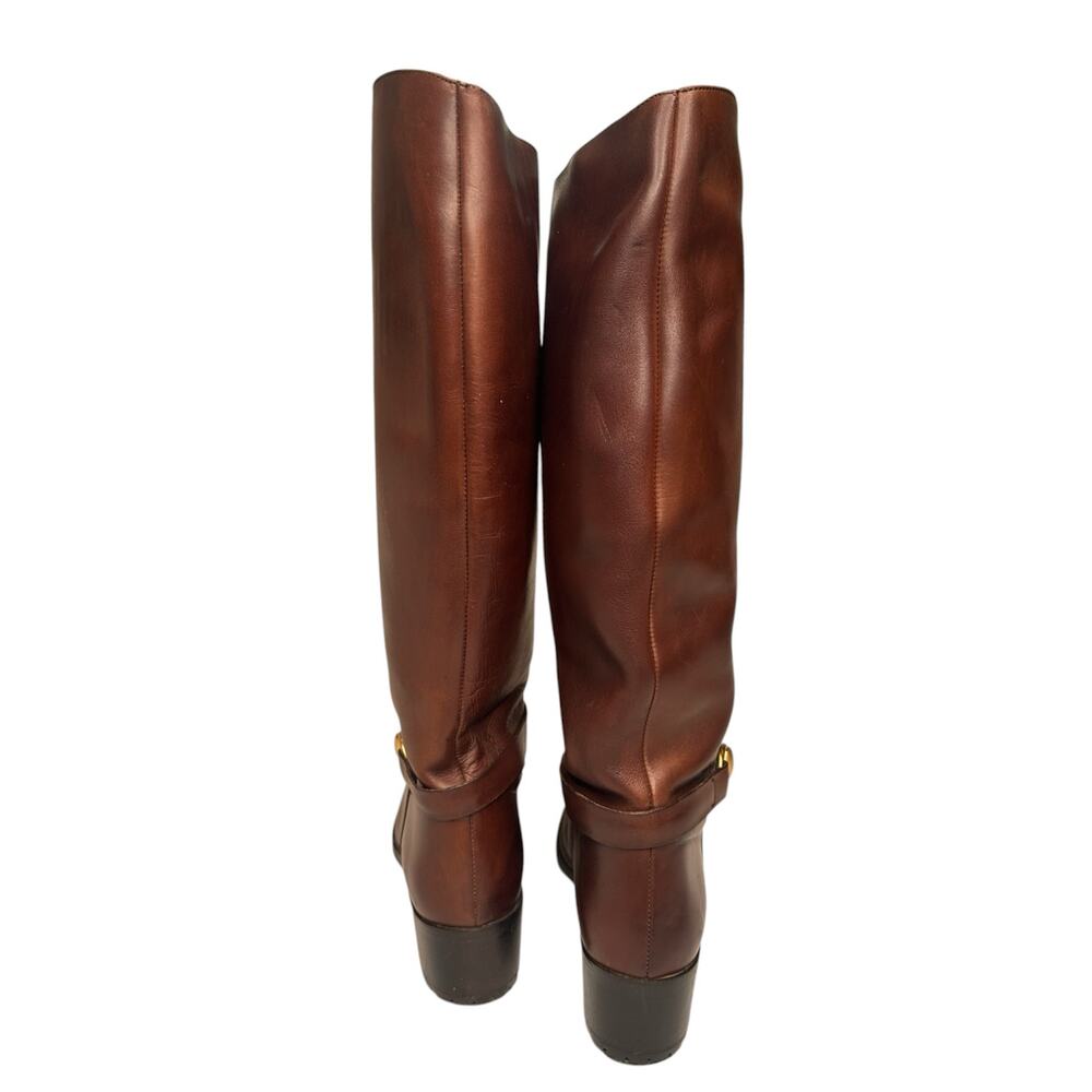 Gucci Knee High Horsebit buckle boots Brown with Block Heel size 36 Narrow - Picture 7 of 12
